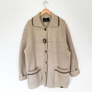 Giesswein Women’s Vintage Cream/Oatmeal and Tan Icelandic Design Coat